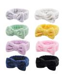 AMCAMI Spa Headband Set - Coral Fleece Makeup and Washing Face Headbands for Women - Non-Slip Elastic Hairlace - 8PCS - Buy Online on GoSupps.com