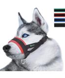 ILEPARK XXL Red Nylon Dog Muzzle - Adjustable Loop to Prevent Biting Barking & Chewing | International Shipping - Buy Online on GoSupps.com