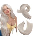 Moresoo Tape in Human Hair Extensions - 18 Inch White Blonde Remy Hair, 20 Pieces/50g - #60A - Buy Online on GoSupps.com