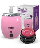 Massage Oil Lotion Bottle Warmer - Auto-Temperature Pink Rose | International Shipping - Buy Online on GoSupps.com