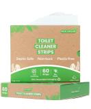 Eco-Friendly Toilet Bowl Cleaner Strips - 60 Count Unscented Non-Toxic & Plastic-Free Septic Safe for Easy Odor & Stain Removal - Buy Online on GoSupps.com