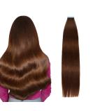 AGMITY Tape in Hair Extensions | 100% Real Human Hair | Chocolate Brown | 16 inch 20pcs 40Gram | Invisible Straight Thick | Tape in Human Hair Extensions | #4 Medium Brown - Buy Online on GoSupps.com