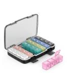 Restree Weekly Pill Organizer - 4 Times a Day Large 28 Compartment Moisture-Proof & Waterproof Medicine Box for Vitamins Fish Oil & Supplements - Black - Buy Online on GoSupps.com