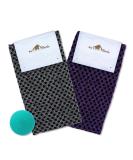 myHomeBody Extra Long Exfoliating Washcloth | Exfoliating Body Scrubber | Exfoliating Towel  Japanese Washcloth | 3D Texture Obsidian and Raisin Dots  Set of 2 with Silicone Facial Brush Obsidian and Raisin Dots  2pcs - Buy Online on GoSupps.com