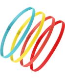 4 Pieces Thick Non-Slip Elastic Sport Headbands Hair Headbands for Women and Men (Fluorescent Yellow Fluorescent Orange Red Pine Green) - Buy Online on GoSupps.com