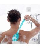 Bath Brush Back Brush for Showering | Soft Bristle Skin Massage Body Brush for Women & Men - Blue - Buy Online on GoSupps.com