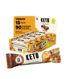 Ketofabrik Keto Bars - Peanut Flavor | 15x30g Low-Calorie Candy | Only 1g Sugar Per Bar | No Added Sugar Keto Snack - Buy Online on GoSupps.com