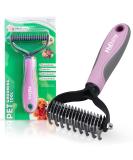 Mydaisy Dog & Cat Brush for Long-Haired Undercoats | Best Underwool & Subfell Dog Comb - Pink - Buy Online on GoSupps.com