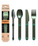 MAGWARE Magnetic Camping Utensils Set - Portable & Reusable Metal Travel Flatware with a Case for Camping, Picnic, Office & Kid's Lunchbox | Camping Cutlery Set | Knife, Fork & Spoon (3 PCS) Green - Buy Online on GoSupps.com