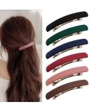 Bekecidi 6 PCS Matte Hair Clips Colored Hair Barrettes Metal Snap-on Hair Pins no Hair Damage Elegant French Clasp Hair Styling Clips for Girls Women(Rectangle) Crescent - Buy Online on GoSupps.com