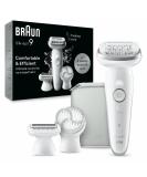 Buy Braun Silk- pil 9 Women's Epilator - Wet & Dry Flexible Head for Effortless Epilation | Long-Lasting Smooth Skin - Model 9-061 White/Silver - Buy Online on GoSupps.com
