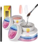 Lofuanna Builder Gel Bottle Set 56G - LED/UV Gel for Nail Art | 100 Templates & Nail Brush | Perfect for Gel & Artificial Nails - Buy Online on GoSupps.com