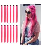 12 PCS Hot Pink Hair Extensions Clip in 22Inch Hot Pink Hair Extensions Colorful Straight Extensions Hair Highlights Accessories for Kid Girls Women Party Hair Decor 12pcs- Hot Pink - Buy Online on GoSupps.com