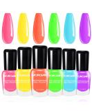 Morovan Neon Nail Polish Set - Quick Dry Vibrant Colors | 6 Bright Shades | Glossy Fingernail Polish Kit | Perfect Summer Gift for Women - Buy Online on GoSupps.com