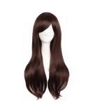 MapofBeauty 28" 70cm Long Curly Hair Ends Costume Cosplay Wig (Dark Brown) - Buy Online on GoSupps.com