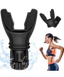 Portable Breathing Exercise Device - Adjustable Resistance Respiratory Muscle Trainer | Easy to Clean (Black - Buy Online on GoSupps.com