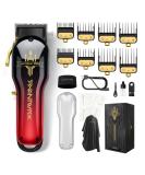 SUPRENT PRO Hair Clippers for Men | Premium Barber Clippers - DLC Blade Brushless Motor Rechargeable Kit Customizable Casing - Perfect Gift for Men (Red - Buy Online on GoSupps.com