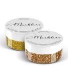 MARBLERS Cosmetic Grade Fine Glitter Duo Dark Gold & Holo 24K Gold 0.36oz | Vegan & Cruelty-Free Glitter for Festival Makeup & Nail Art - Buy Online on GoSupps.com