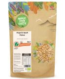Wholefood Earth Organic Spelt Flakes 2 kg - Vegan, GMO Free, High Fibre, Certified Organic - Buy Online on GoSupps.com