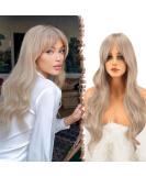 Shop Fine Ashblonde Long Curly Wigs with Ponytail - 65 cm Synthetic Party & Cosplay Hair for Women - Buy Online on GoSupps.com