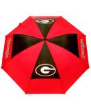 Georgia Bulldogs 62 Golf Umbrella - Double Canopy Wind Protection - Auto Open Button - Buy Online on GoSupps.com