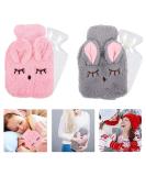 2PC Hot Water Bottle Set with Soft Fluff Cover - Ideal Christmas & Winter Gift for Children & Adults - International Shipping Available - Buy Online on GoSupps.com