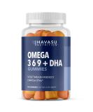 Omega 3-6-9 + DHA Vegetarian Gummies | Supports Brain, Joint, Heart, Eye & Immune System | Plant-Based & Delicious (Adult) - Buy Online on GoSupps.com