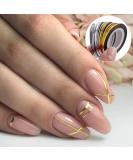 20 Pcs Glitter Gold Silver Nail Art Stripping Tape Line Shiny Matte Nail Art Decoration Strips Self Adhesive Decals Strips DIY Nail 3D Tips Manicure Tools Rolls (1mm) 20pcs Gold Silver - Buy Online on GoSupps.com