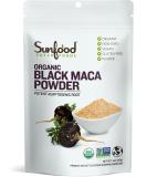 Sunfood Raw Organic Black Maca Powder 4 oz - Superfood for Energy & Wellness - Buy Online on GoSupps.com