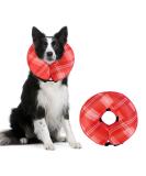Lyneun Inflatable Break Ruff for Dogs & Cats Adjustable Hinge Soft Collar Leak Protection - Red M - Buy Online on GoSupps.com