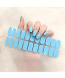 Ceboic 22-Piece Sky Blue Gel Nail Foils | Self-Adhesive Nail Polish Stickers for Women & Girls | UV Hardening Nail Decoration - Buy Online on GoSupps.com