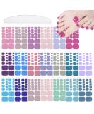 20 Sheets 440 Pcs Toenail Stickers - Stylish Nail Art Wraps for Women | Gel Nail Strips & Polish Stickers for Toes - Buy Online on GoSupps.com