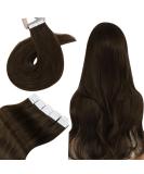 Hetto Tape In Extensions | Real Hair Dark Brown #4 - 45cm 50g Remy Hair Smooth Tapes - Buy Online on GoSupps.com