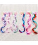 6 Colors Princess Unicorn Hair Bow Clip Extensions for Kids - Set of 6 Unicorn Ponytail Bows - 14 Inch - Buy Online on GoSupps.com