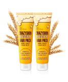 CRAZY SKIN Beers Hair Pack - pH 5.5 German Beer Yeast Hair Treatment Mask - Protein, Keratin, Argan Oil, Camellia Oil, Collagen Contained - Repair Dry, Damaged or Color Treated Hair (200g x 2packs) - Buy Online on GoSupps.com