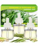 STRN Citronella Plug-in Scented Oil Refill - 3 Pack Electric Air Freshener for Home & Bathroom | Lemongrass 3.06 Fl Oz | Compatible with Air Wick Warmers - Buy Online on GoSupps.com