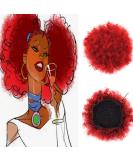 Afro Puff Drawstring Ponytail for Black Women Short Kinky Curly Afro Ponytail Synthetic Hair Afro Bun Drawstring Ponytail for Women(red/Small size(Pack of 2) Small size(Pack of 2) Red - Buy Online on GoSupps.com