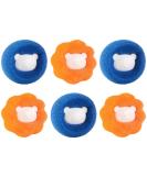Luckious 6PCS Sponge laundryappliance - Reusable Anti-Tangle Adsorption Sponge Laundry Balls for Washing Machine Pet Hair Remover Washing Machine Dryer Ball (Orange+Blue) - Buy Online on GoSupps.com