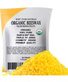 Organic Yellow Beeswax Pellets 1lb - USDA Certified Premium Cosmetic Grade Wax for DIY Lip Balm, Body Creams, Lotions - Mary Tylor Naturals - Buy Online on GoSupps.com