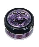 Biodegradable Lavender Chunky Glitter by Moon Glitter - Eco-Friendly Festival Makeup for Face, Body, Nails, Hair & Lips - 3g - Buy Online on GoSupps.com
