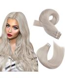 Moresoo White Blonde Tape in Human Hair Extensions 14 Inch - 20 Pieces/40g - #60A - Buy Online on GoSupps.com