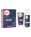 Veet Expert Intimate Hair Removal Set - Depilatory cream for the intimate area including multi-benefit foam - 2 x 50 ml - Buy Online on GoSupps.com