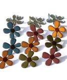 Eyelet Outlet Shape Brads 12/Pkg-Stitched Flowers-Fall  Multi - Buy Online on GoSupps.com