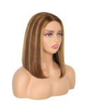 Buy Wear and Go Glueless Wig - Pre-Cut Lace Natural Hairline 4/27 Bob Straight Human Wig for Black Women | Beginner Friendly 180% Density 12 Inch - Buy Online on GoSupps.com
