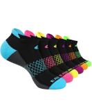 eallco Womens Ankle Socks 6 Pairs Running Athletic Cushioned Sole Socks With Tab 6 Pairs Black 6-10 - Buy Online on GoSupps.com