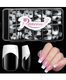 Ranrose 120pcs Square Fake Nails - Acrylic Full Cover Tips | Short French Press-On Nail Extensions | 10 Sizes | DIY Nail Art with Box - Buy Online on GoSupps.com