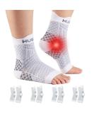 4 Pairs Plantar Fasciitis Socks Neuropathy Neuro Socks Compression Socks for Women Men Ankle Support Brace for Weak Sprained Ankle Pain Relief Breathable Anti-Slip Foot Support Brace (M White) White M - Buy Online on GoSupps.com