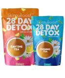 SkinnyBoost 28 Day Detox Kit Weight Loss - 1 Daytime Tea (28 Bags) 1 Evening Tea (14 Bags) - Buy Online on GoSupps.com