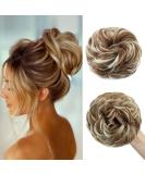 Tess Hair Part with Rubber Band - 55g Honey Blonde & White Blonde Synthetic Hair Extensions for Large Buns | Women's Hair Tie - Buy Online on GoSupps.com