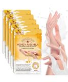 5 Pairs Hand Masks - Honey & Milk Moisturizing Care for Dry Aged & Cracked Hands - Buy Online on GoSupps.com